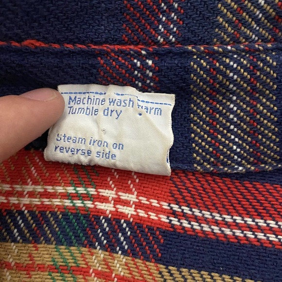 UNIQUE Vintage JCPenney Big Mac Captain America Flannel Shirt Mens L USA Made - Picture 14 of 14